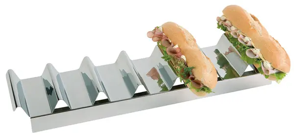Soporte Bocadillos Y Perritos Inox. 48X11X6 Cm.