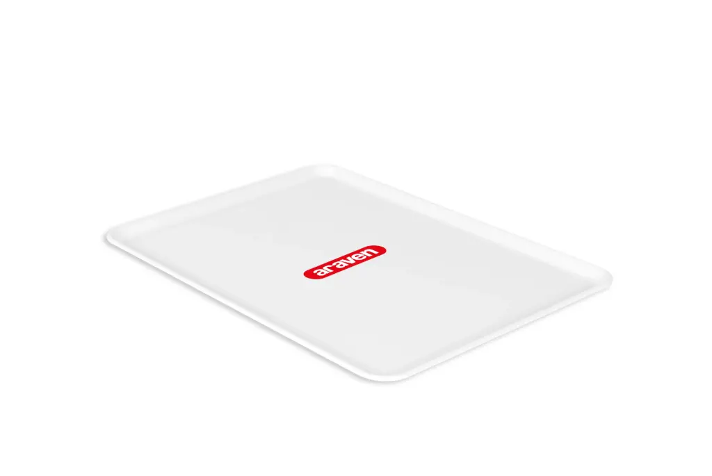 Bandeja Presentacion Plana Blanca 350X240X12 Mm.                 