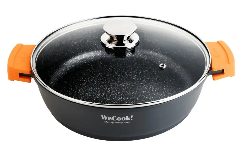 Cazuela baja de aluminio fundido ECOCHEF,  40 cm.