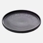 Plato Llano Nara Relieve Negro 27 Cm.