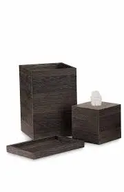 Papelera Madera Wengue Mali 30X20X20 Cm.