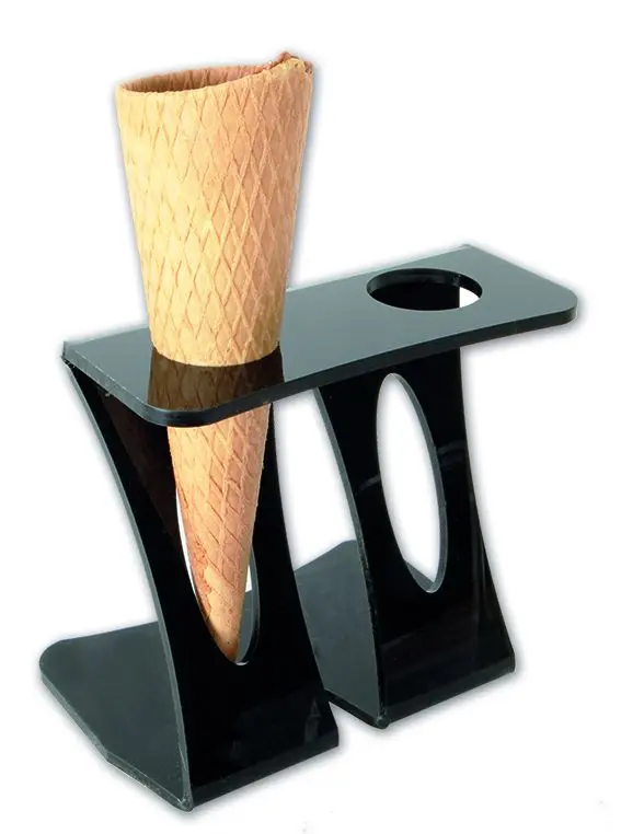 Zz26 Soporte 2 Conos Metacrilato Negro