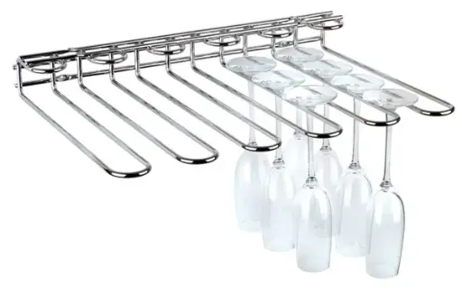 [93400] Soporte Colgador Copas Mural Inox. 45X32 Cm.